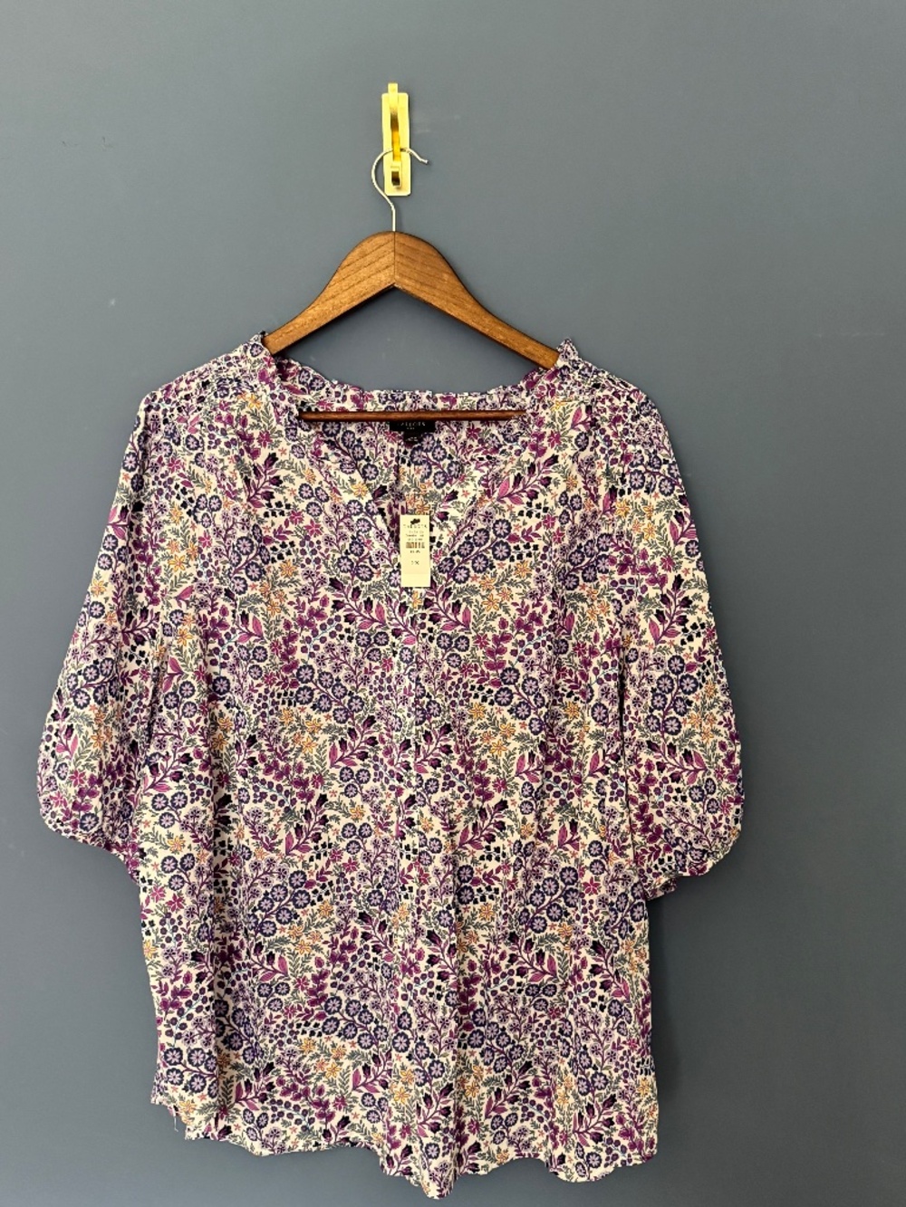 NWT Talbots 3/4 sleeve relaxed blouse